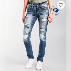 Rock Revival Barbra Mid-Rise Straight Stretch Jean